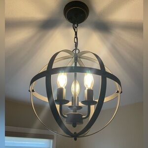 Orbit 3-Light Pendant Chandelier in Oil-Rubbed Bronze